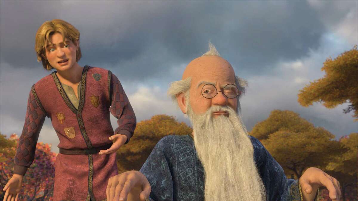 DreamWorks Animation LLC Artie (JUSTIN TIMBERLAKE) meets up with his former magic teacher (and now eccentric recluse) Merlin (ERIC IDLE) in DreamWorks' ''SHREK THE THIRD,'' to be released by Paramount Pictures on May 19, 2007.