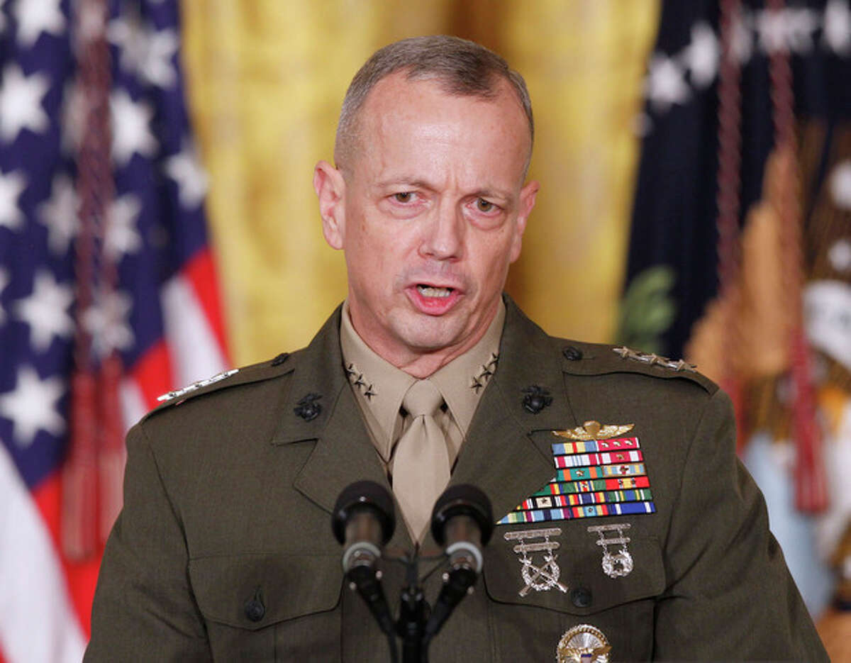 Ap file photos In an April 28, 2011 file photo Marine Corps Lt. Gen. John Allen, at left, speaks in the East Room of the White House in Washington. The sex scandal that led to CIA Director David Petraeus, at left, downfall widened Tuesday with word the top U.S. commander in Afghanistan is under investigation for thousands of emails.
