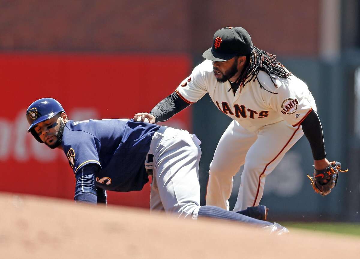 San Francisco Giants’ pitcher Johnny Cueto, who — as Milwaukee’s Jonathan Villar found out — has one of the game’s best pickoff moves, wasn’t thrilled the new rules regarding the play that will be put in place in the minor leagues this season.