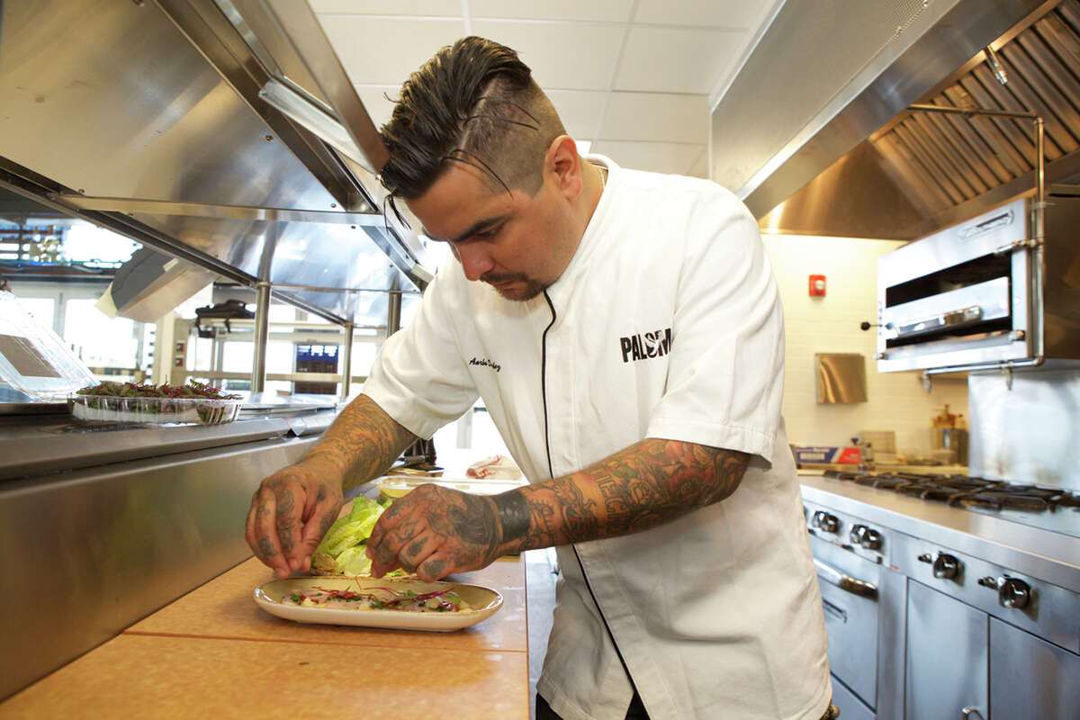 Celebrity chef Aaron Sanchez in July 2014 at Paloma in Stamford, Conn.