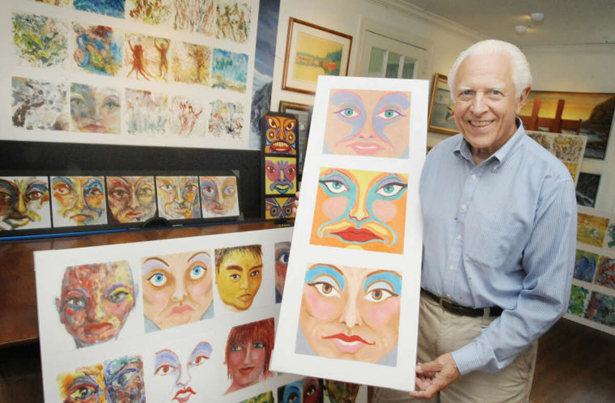 Stamford artist, Ken Delmar, 72, creates paintings on paper towels that sell for between $1,500 to $10,000. Delmar's work is currently being featured at an art exhibit in Manhattan. 