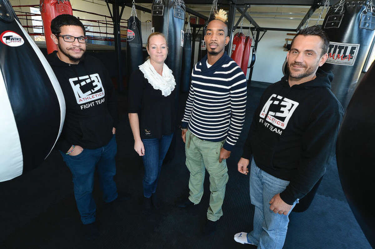 C3 Athletics, from left to right: Instructor Omar Estevez, Owner Karin George, Instructor Staphane Smarth, and Manager Chris Mangone.