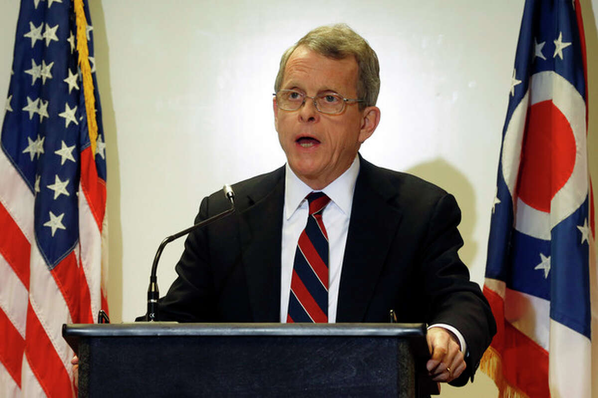 Ohio Attorney General Mike DeWine announces indictments against four additional people in relation to the 2012 rape of a high school student, on Monday, Nov. 25, 2013 in Steubenville, Pa. The charges against Superintendent Mike McVey include felony counts of obstructing justice, DeWine said. An elementary school principal, Lynnett Gorman, 40, and a strength coach, Seth Fluharty, 26, are charged with failing to report possible child abuse. A former volunteer coach, Matthew Bellardine, 26, faces several misdemeanor charges, including making false statements and contributing to underage alcohol consumption. (AP Photo/Keith Srakocic)