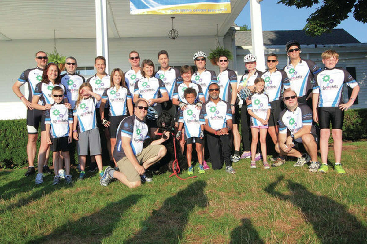 Contributed photo Shown are members of The Sprockets, a team riding for Norwalk Hospital's Whittingham Cancer Center in the CT Challenge Bike Ride in 2013,