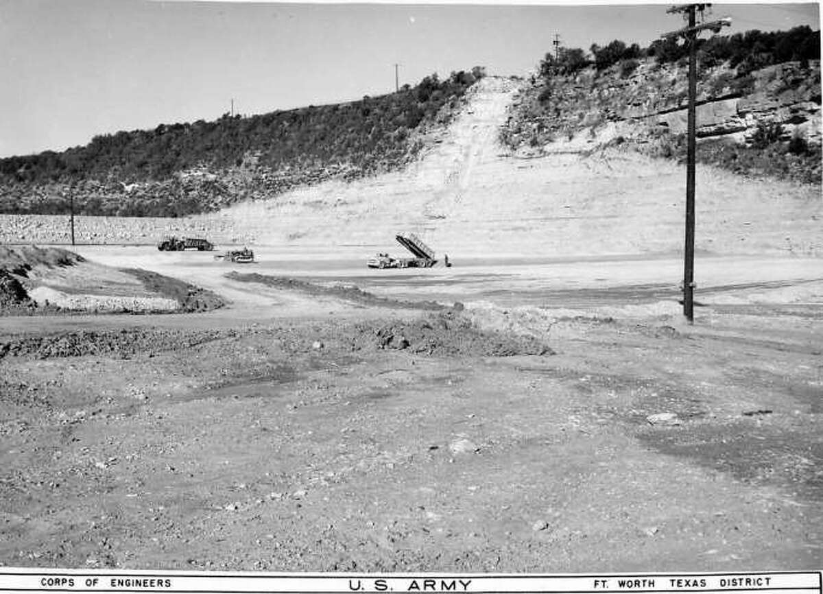 The Canyon Lake floor near the north end of the dam, photographed in December 1962.