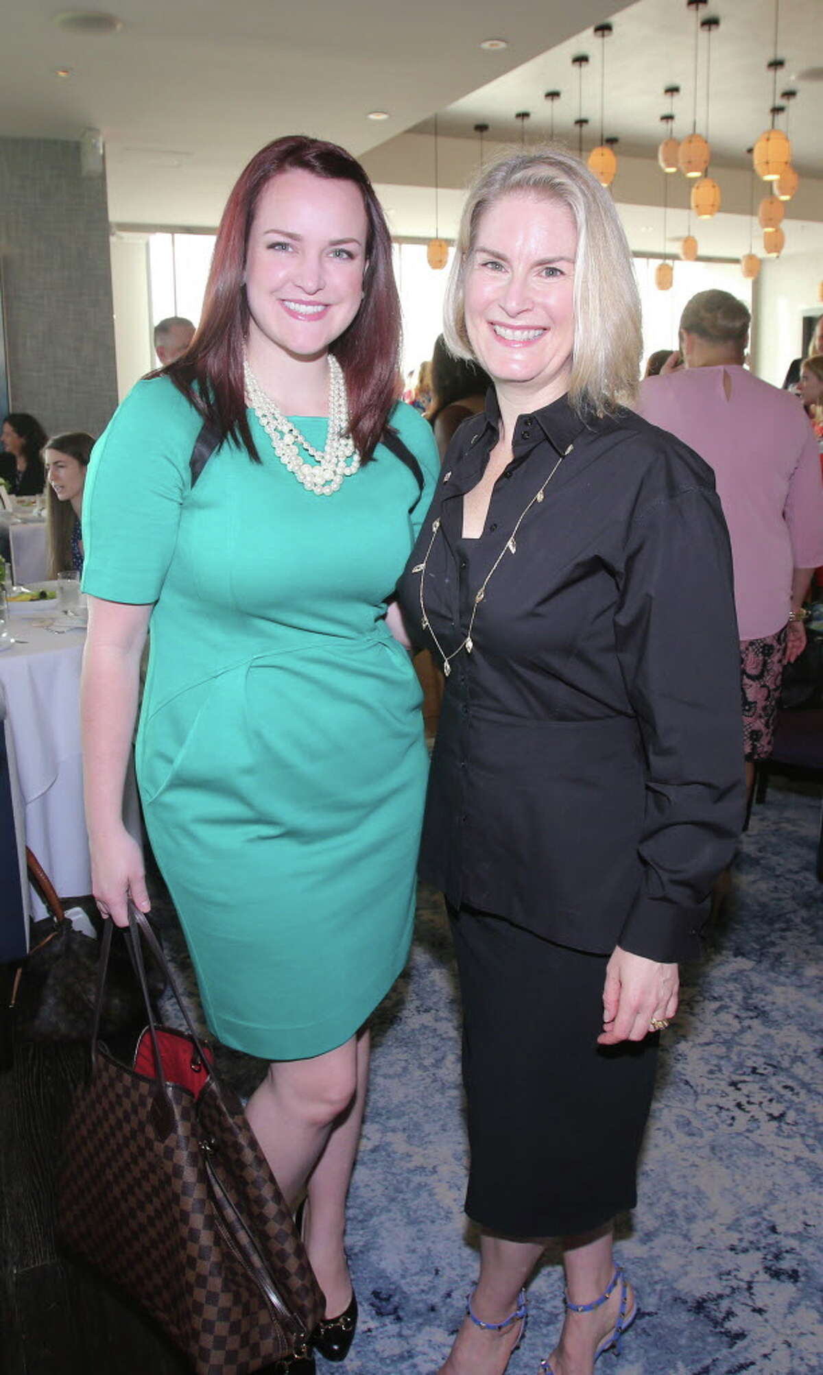 Katie Tipper-McWhorter and Amy Hertz at Ellevate Houston's executive breakfast.