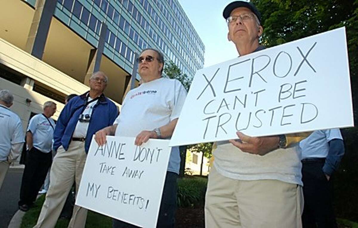 Xerox retirees face execs over health benefits