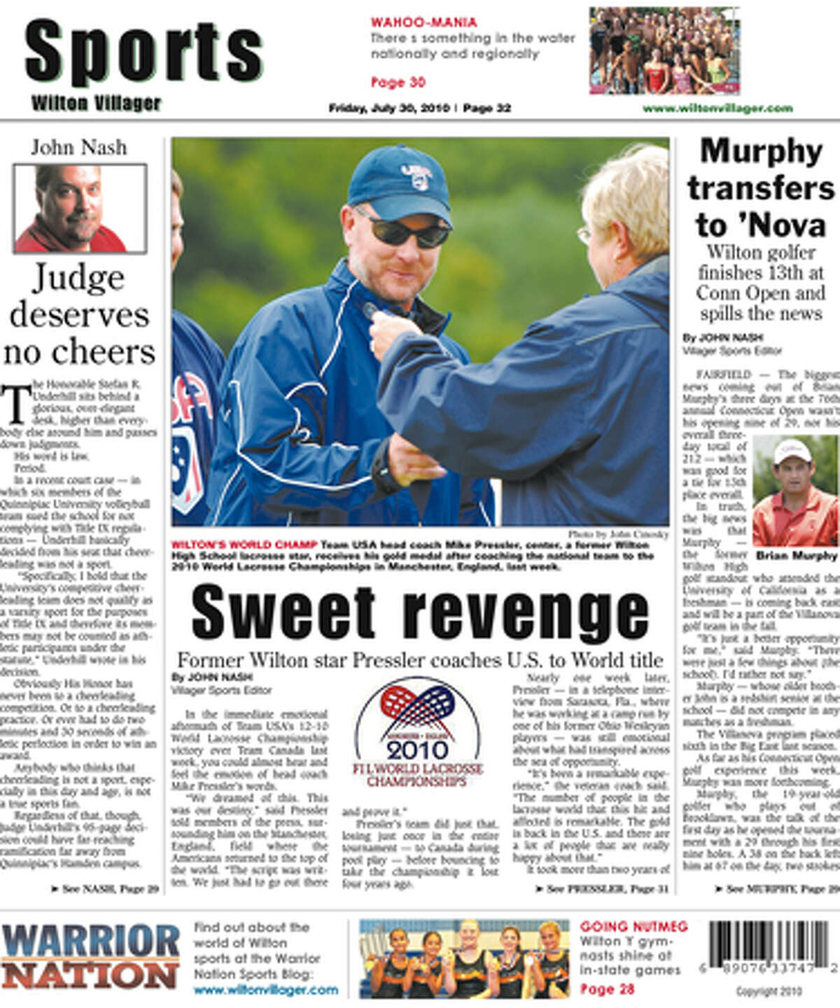 This week in the Wilton Villager (July 30, 2010 edition)