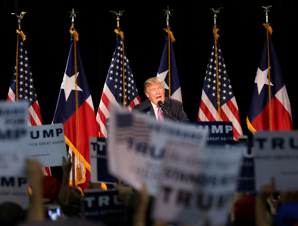 Donald Trump touts gun rights at rally in The Woodlands