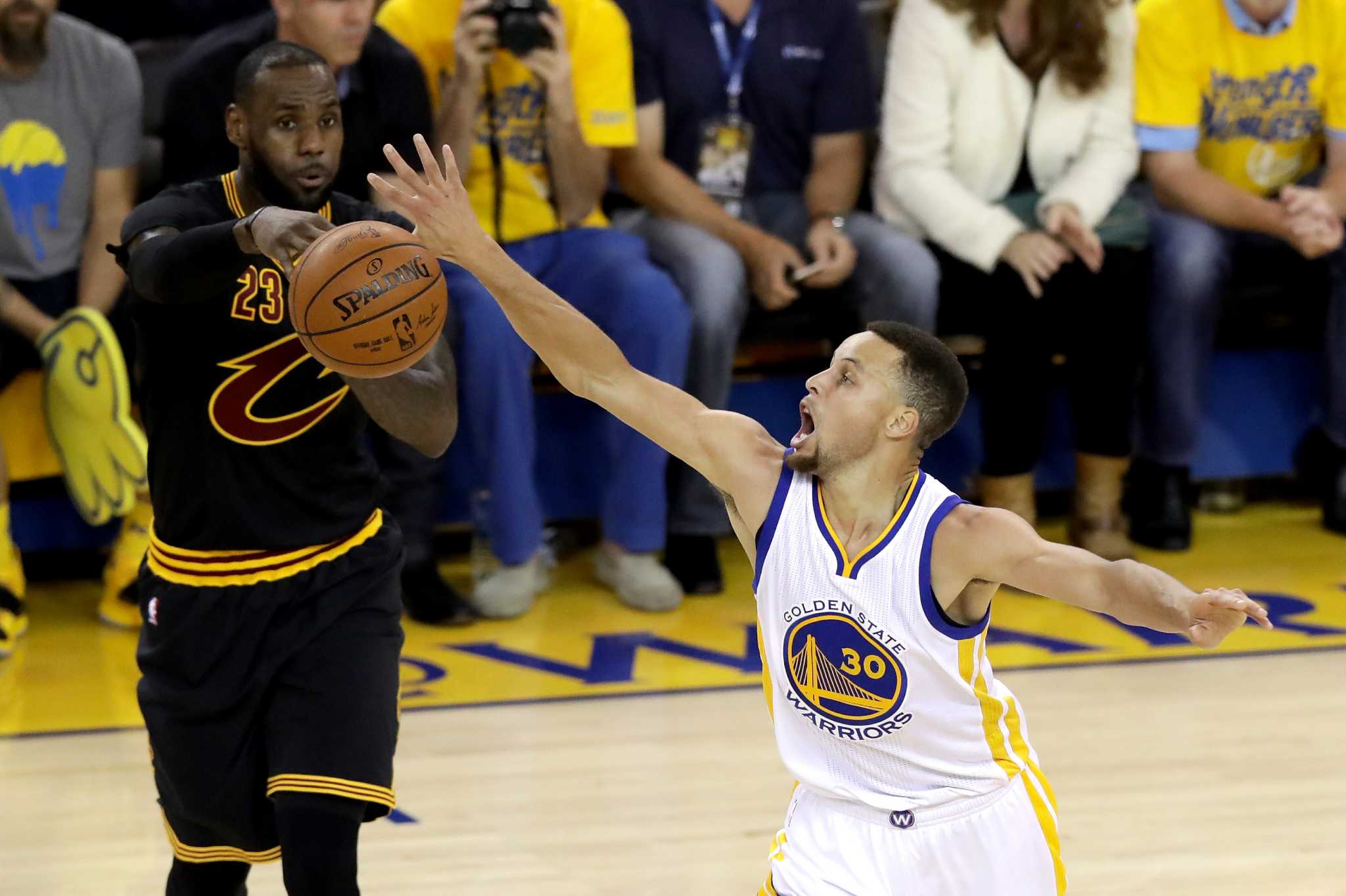 Cleveland Cavaliers forward LeBron James (23) drives on Golden State  Warriors guard Shaun Livingston during the first half of Game 2 of basketball's  NBA Finals in Oakland, Calif., Sunday, June 4, 2017. (