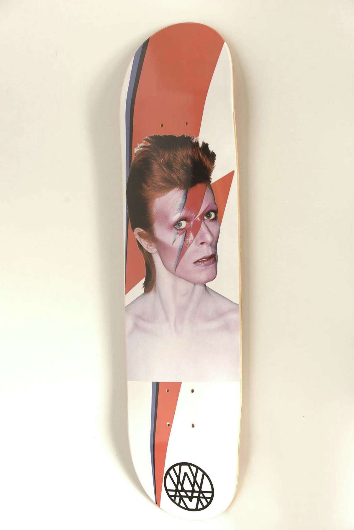 A David Bowie skateboard deck, part of a musician series by San Antonio-based Alta Vista skate shop. ($35 at Alta Vista)