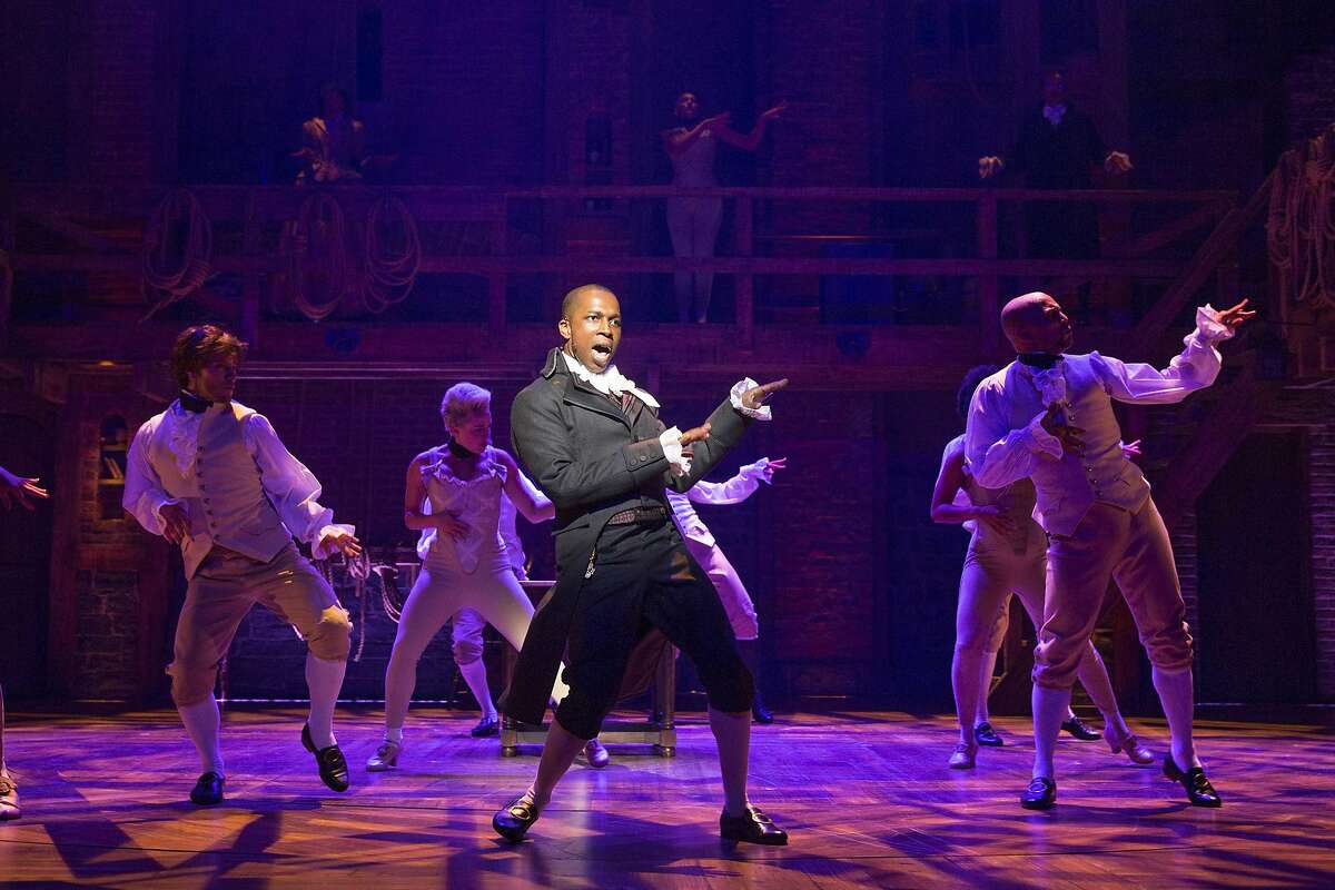 FILE -- Leslie Odom Jr., who won a Tony for his portrayal of Aaron Burr, in "Hamilton" at the Richard Rodgers Theater in New York, July 11, 2015. Odom has become the fourth Tony-nominated member of the original Broadway cast to plan a departure: Jonathan Groff left on April 9, and Lin-Manuel Miranda, Phillipa Soo and Odom are all scheduled to leave after the evening performance on July 9. (Sara Krulwich/The New York Times)