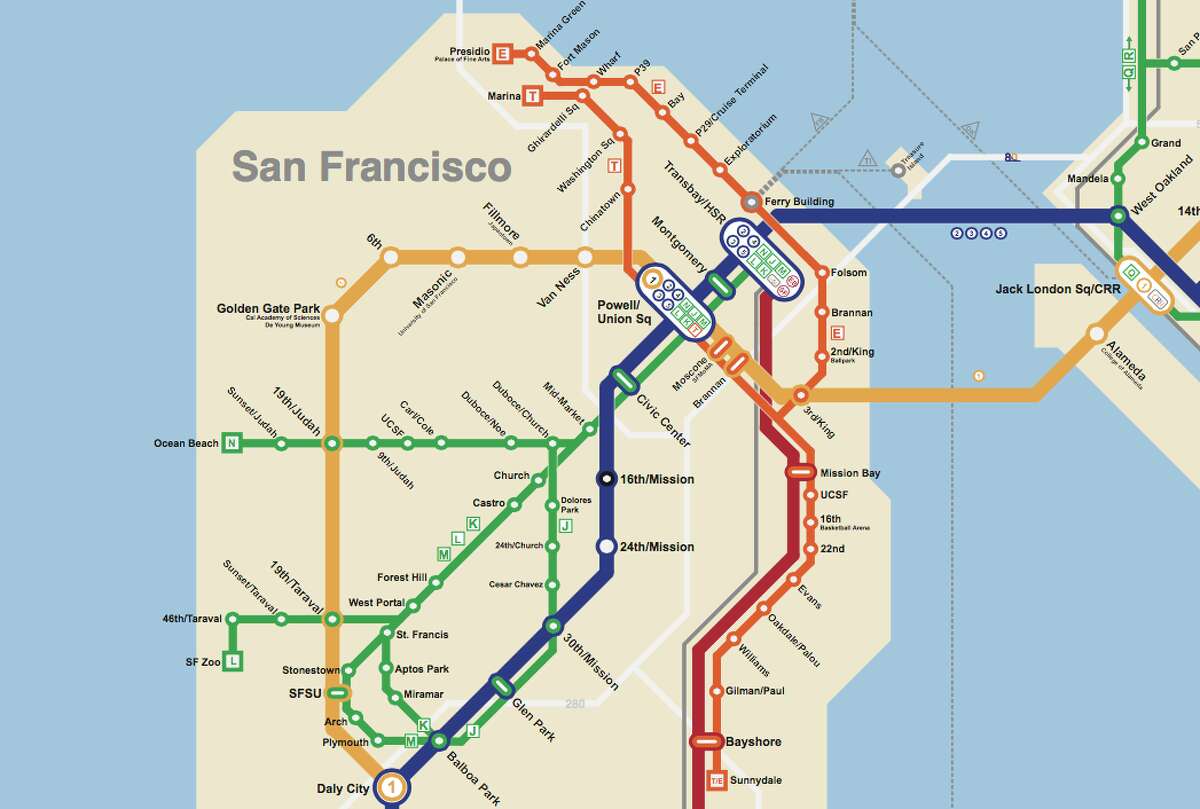 What the city would look like with a second transbay tube line.