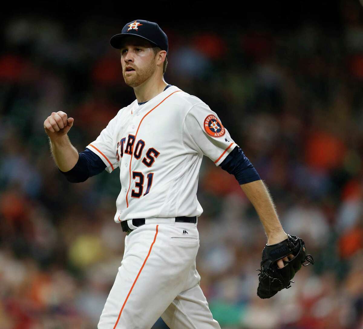 Astros starter Collin McHugh tossed seven strong innings but didn't receive a decision.