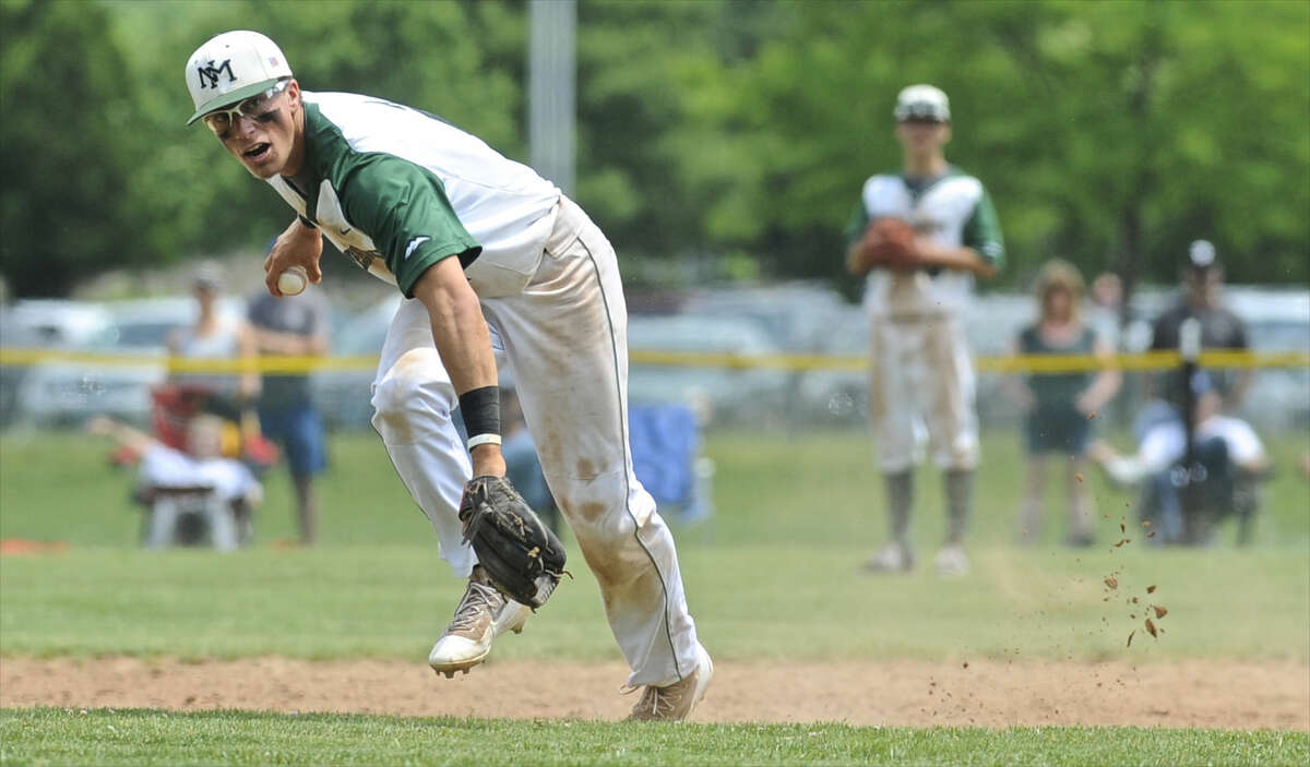 Connecticut Class LL quarterfinal baseball game between Wilton and New Fairfield high schools, on Saturday, June 4, 2016, at New Milford High School, New Milford, Conn.