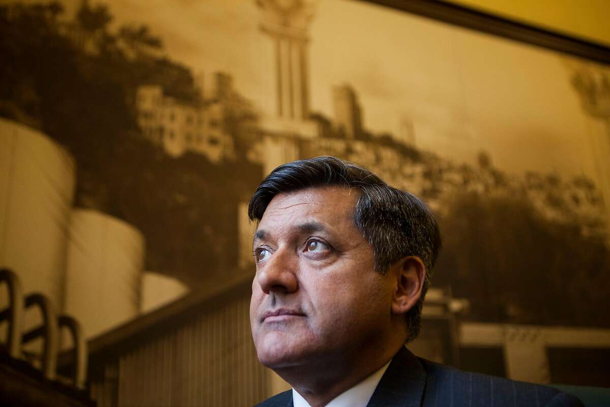 San Francisco Treasurer Jose Cisneros on Wednesday, June 22, 2016 at City Hall in San Francisco, California. The two want HomeAway to give the city info on its short-term rental hosts so it can make sure that they are remitting the city's 14% hotel tax.