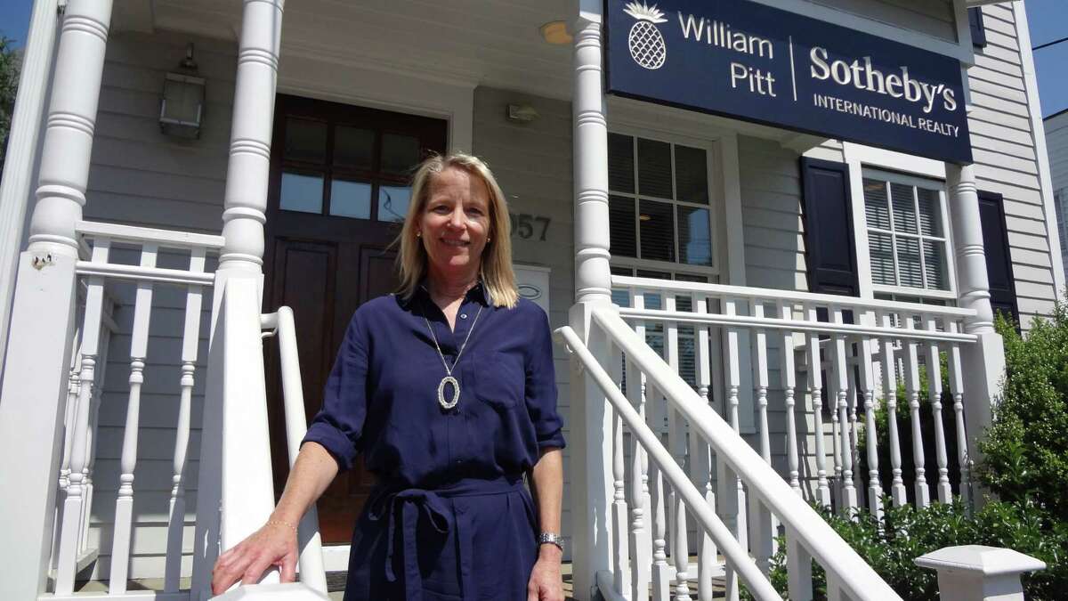 Kim Hyde at the Darien office of William Pitt Sotheby's International. Hyde became a real estate agent last year, with the industry currently the fastest growing of Connecticut's major job sectors tracked by the state Department of Labor.
