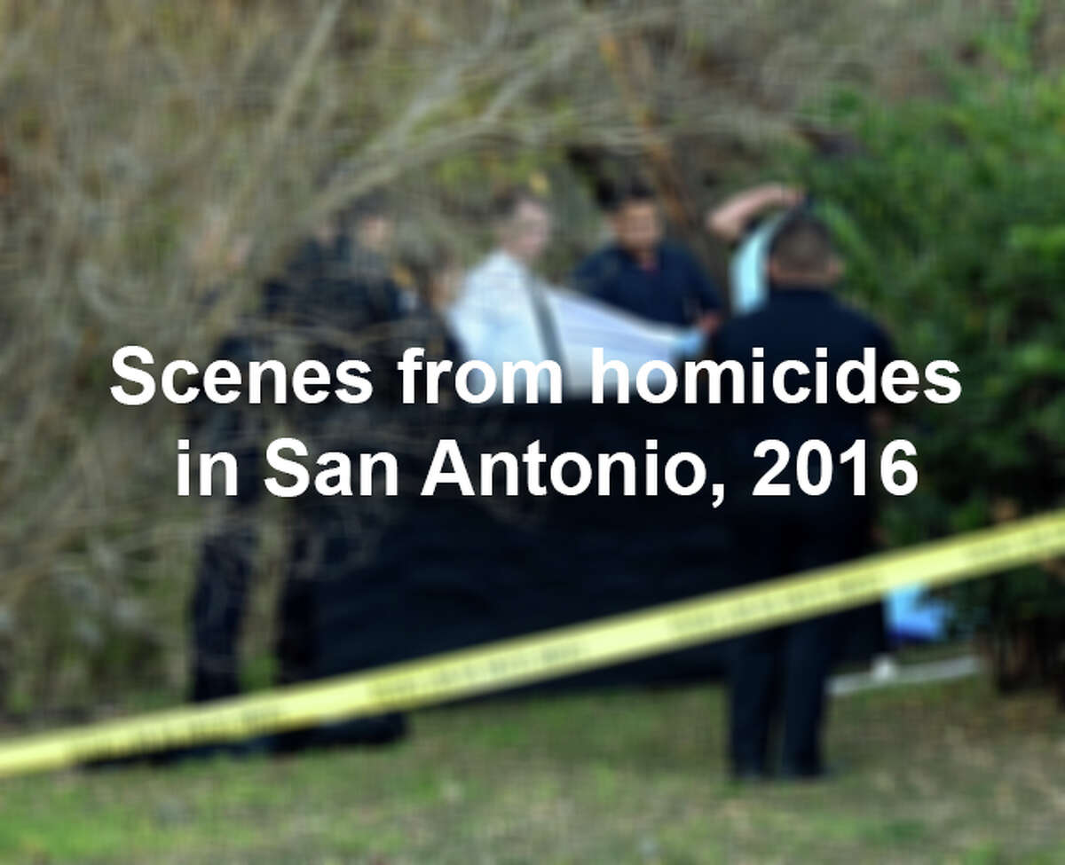 San Antonio is facing an astounding spike in homicides. Scroll through the slideshow to see scenes from cases the San Antonio Police Department has worked in 2016.