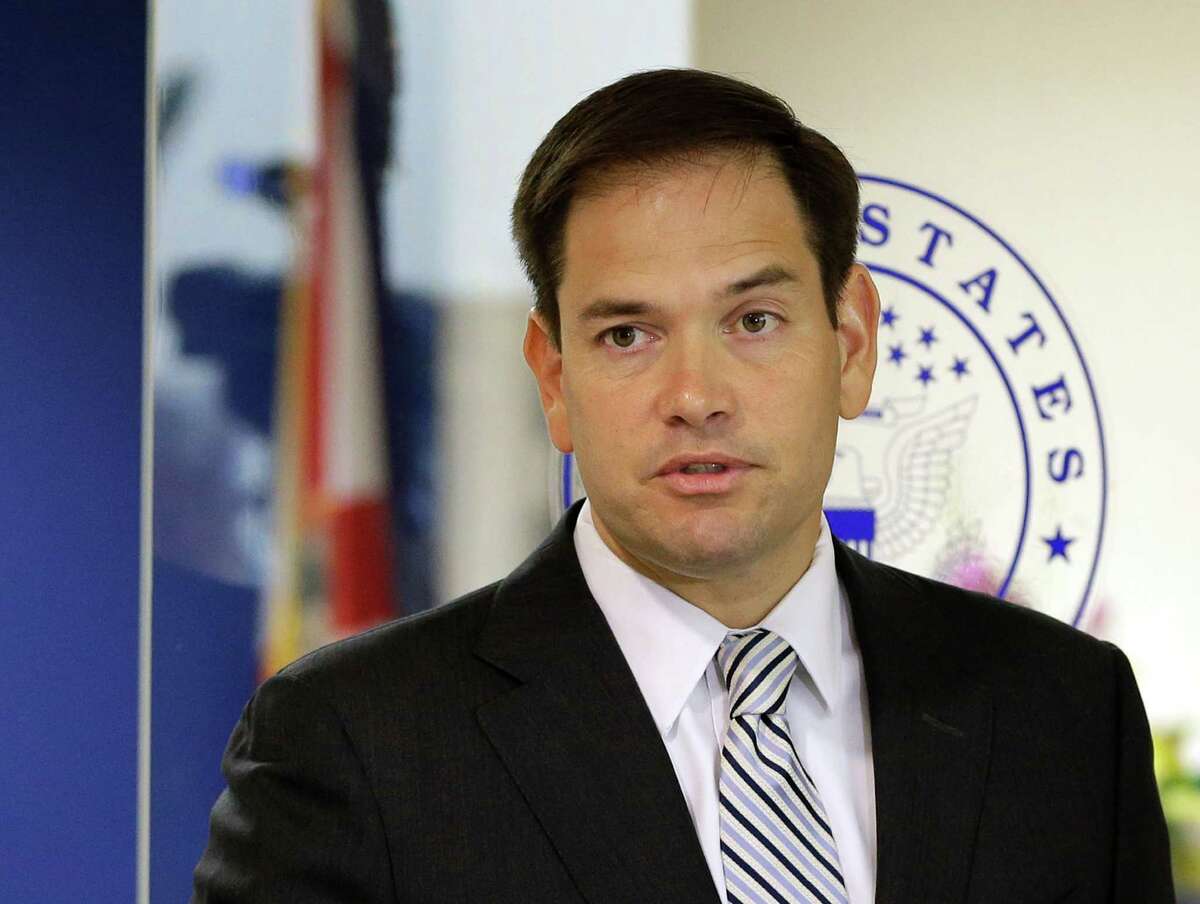 FILE - In this June 3, 2016 file photo, Sen. Marco Rubio, R-Fla. speaks during news conference in Doral, Fla. Leading Republicans expect Rubio to announce he is running for re-election to his Florida Senate seat. (AP Photo/Alan Diaz, File)