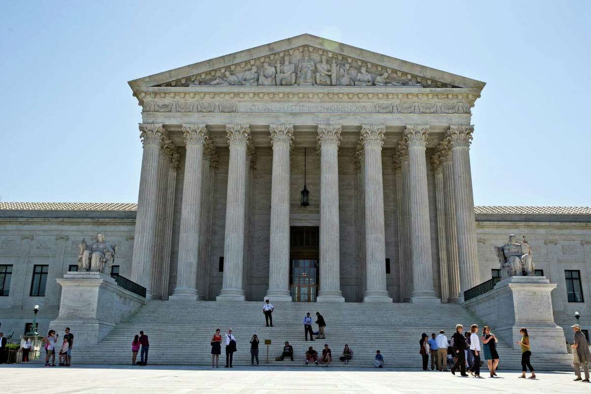 The Supreme Court is seen in Washington, Monday, June 20, 2016, as the court announced several decisions. (AP Photo/Alex Brandon)