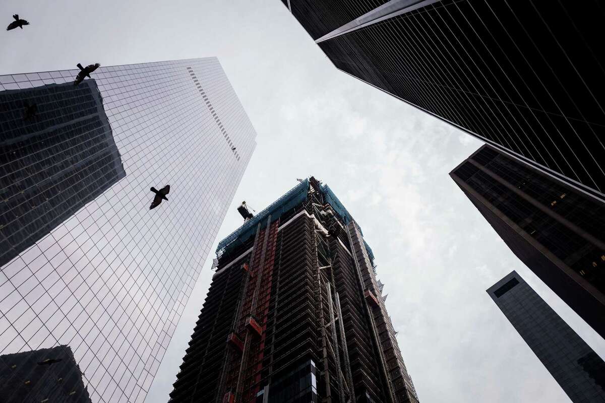 NEW YORK, NY - JUNE 23: A view of 3 World Trade Center before a topping off ceremony for 3 World Trade Center, June 23, 2016 in New York City. The ceremony marks the completion of the 2.5 billion dollar building's concrete core. 3 World Trade Center will stand 1,079-foot tall. (Photo by Drew Angerer/Getty Images) ORG XMIT: 649047903