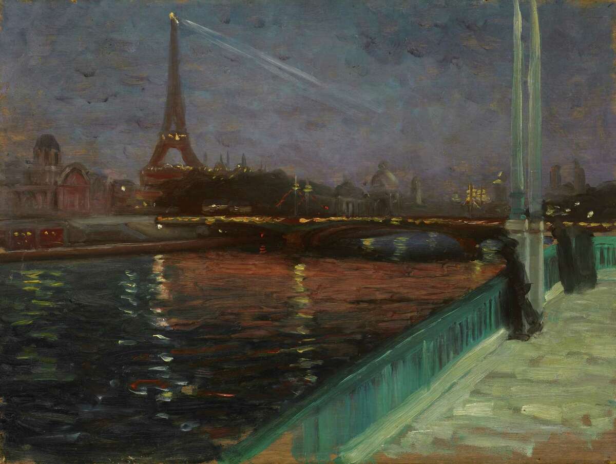 “Nocturne, Paris” by Alfred Maurer, is part of the “Electric Paris” exhibition at the Bruce Museum.
