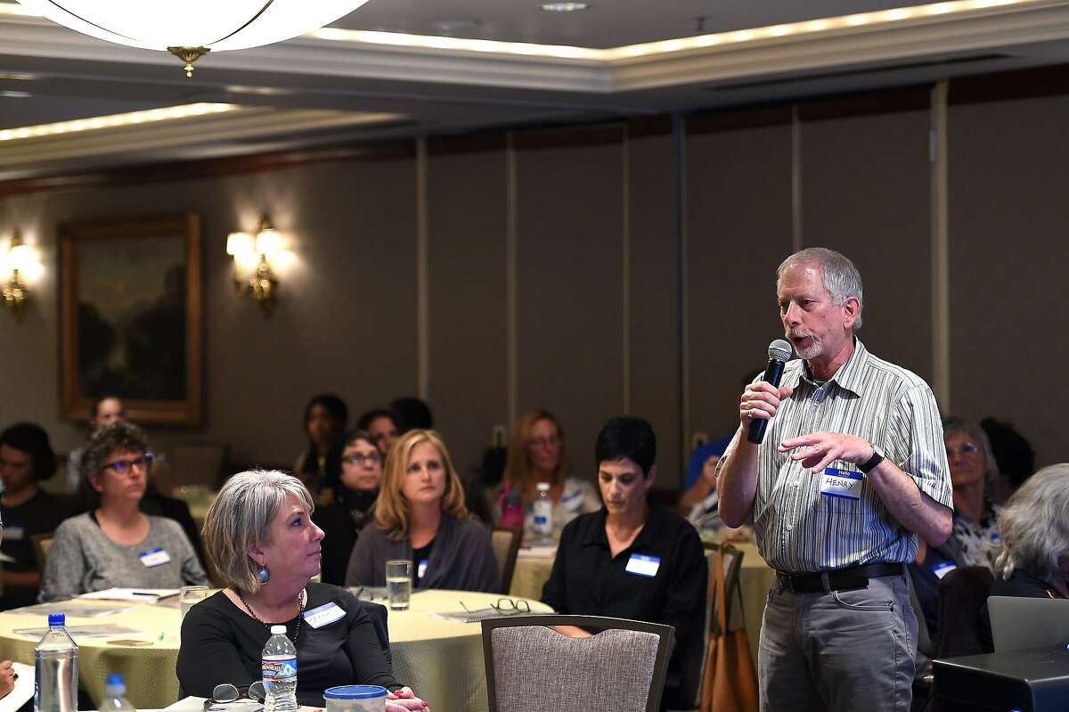 Henry Fersko-Weiss, Co-Founder and President of the International End of Life Doula Association, speaks at the association�s training session at the Omni Hotel in San Francisco on June 24, 2016.