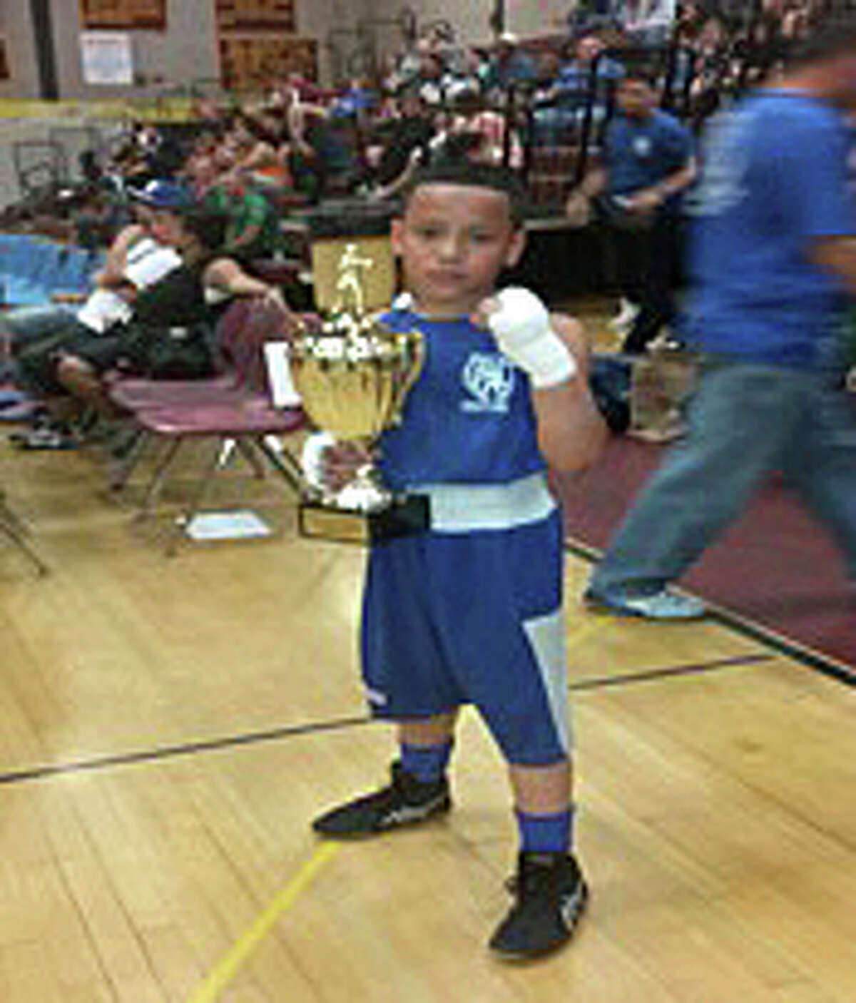 Joseph Chisholm, age 10, who will be competing in the 75 and 80 pound divisions in the 2016 USA Boxing Junior Olympic National Championships in Dallas. Joseph is currently the Connecticut Silver Glove and the Connecticut Junior Olympic champion in both weight classes.