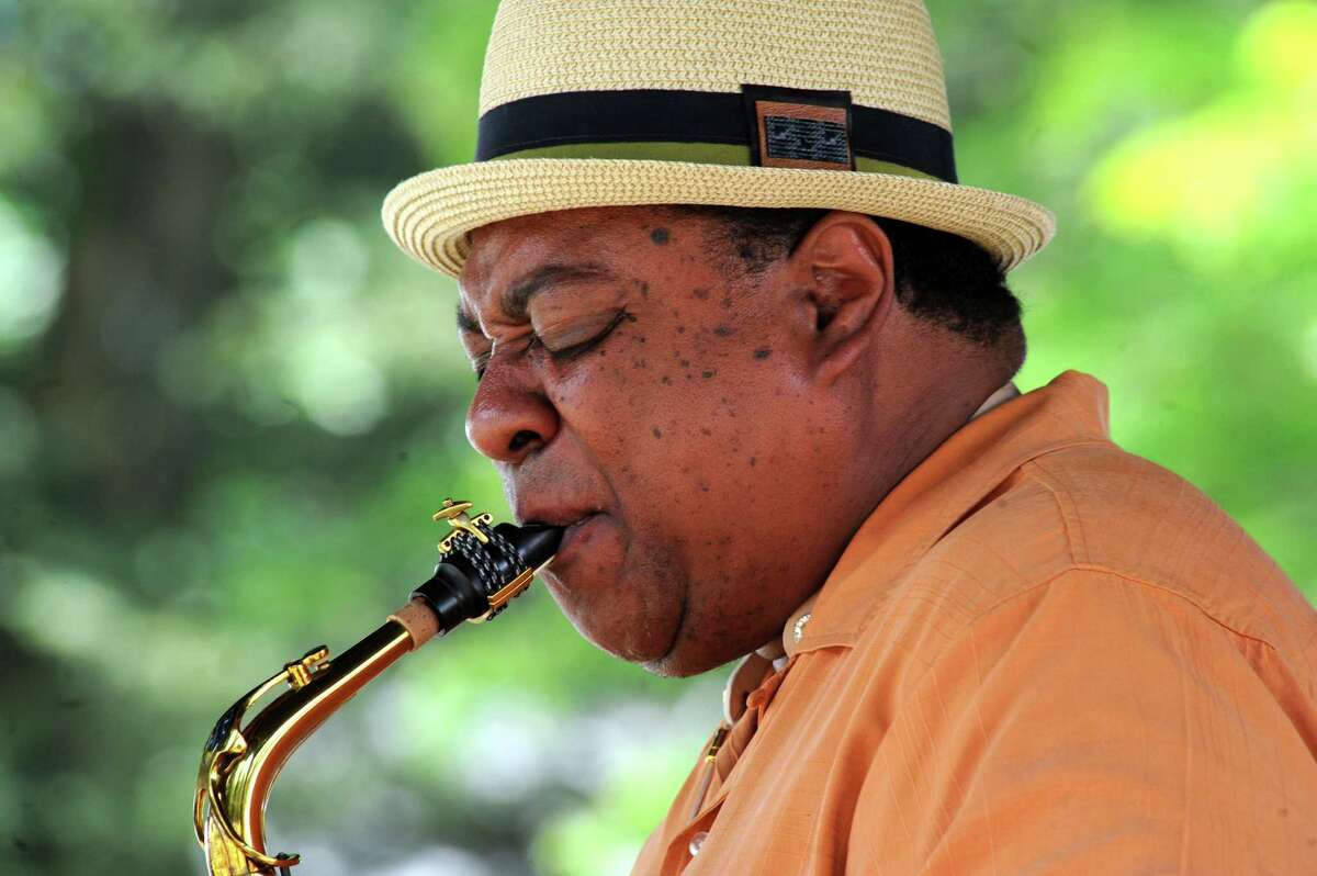 Jazz saxophonist Vincent Herring & The Kings of Swing perform on the gazebo stage during the 39th Freihofer?’s Saratoga Jazz Festival on Saturday June 25, 2016 in Saratoga Springs, N.Y. (Michael P. Farrell/Times Union)