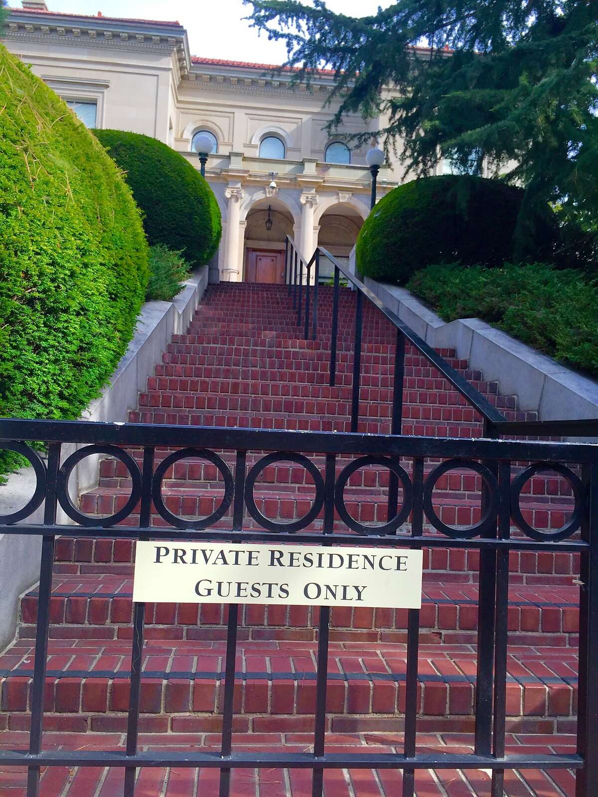 An iron fence keeps uninvited guests from the private, on-campus residence of UC Chancellor Nicholas Dirks. A new fence will be built around the entire house following a rash of security breaches.