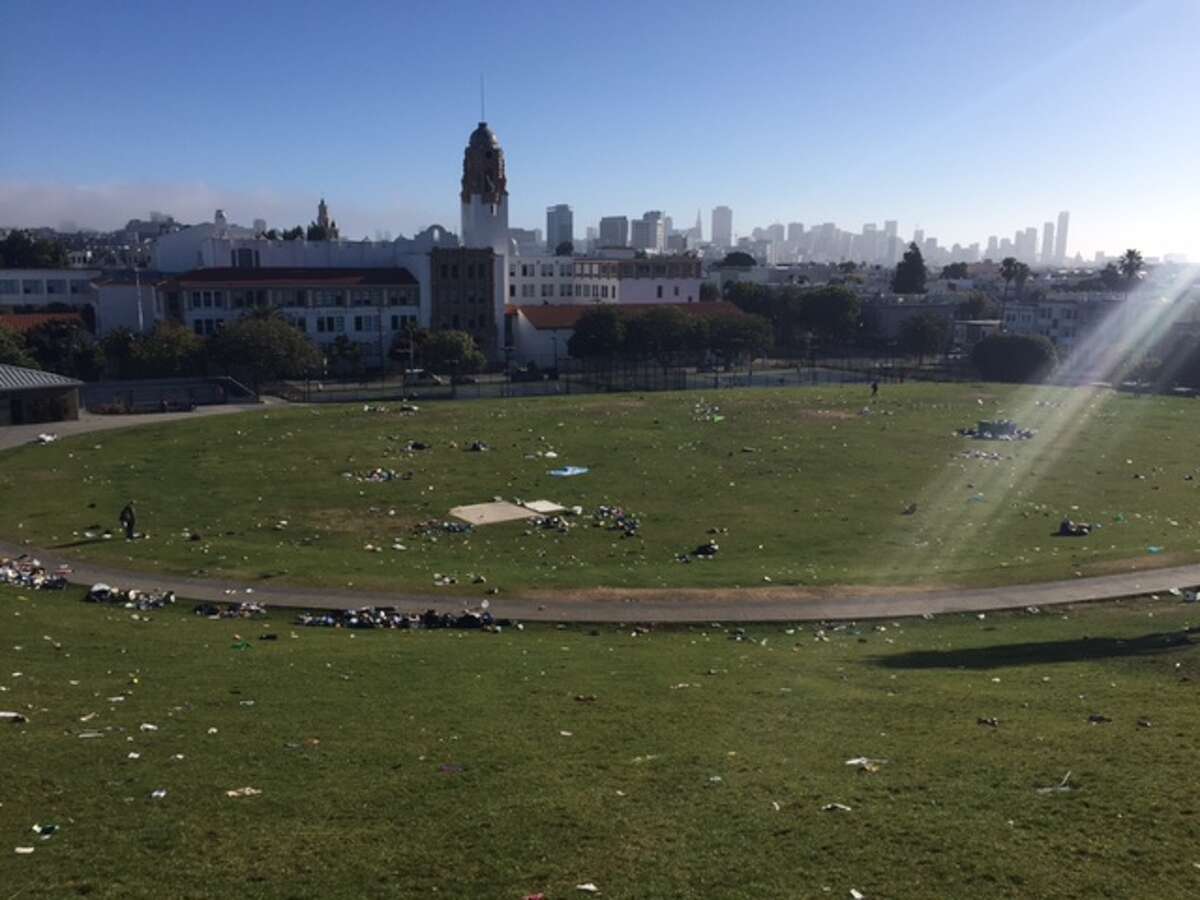 Enough Litter To Fill 460 Bags Of Trash Left Behind By Dolores Park Revelers Over Weekend