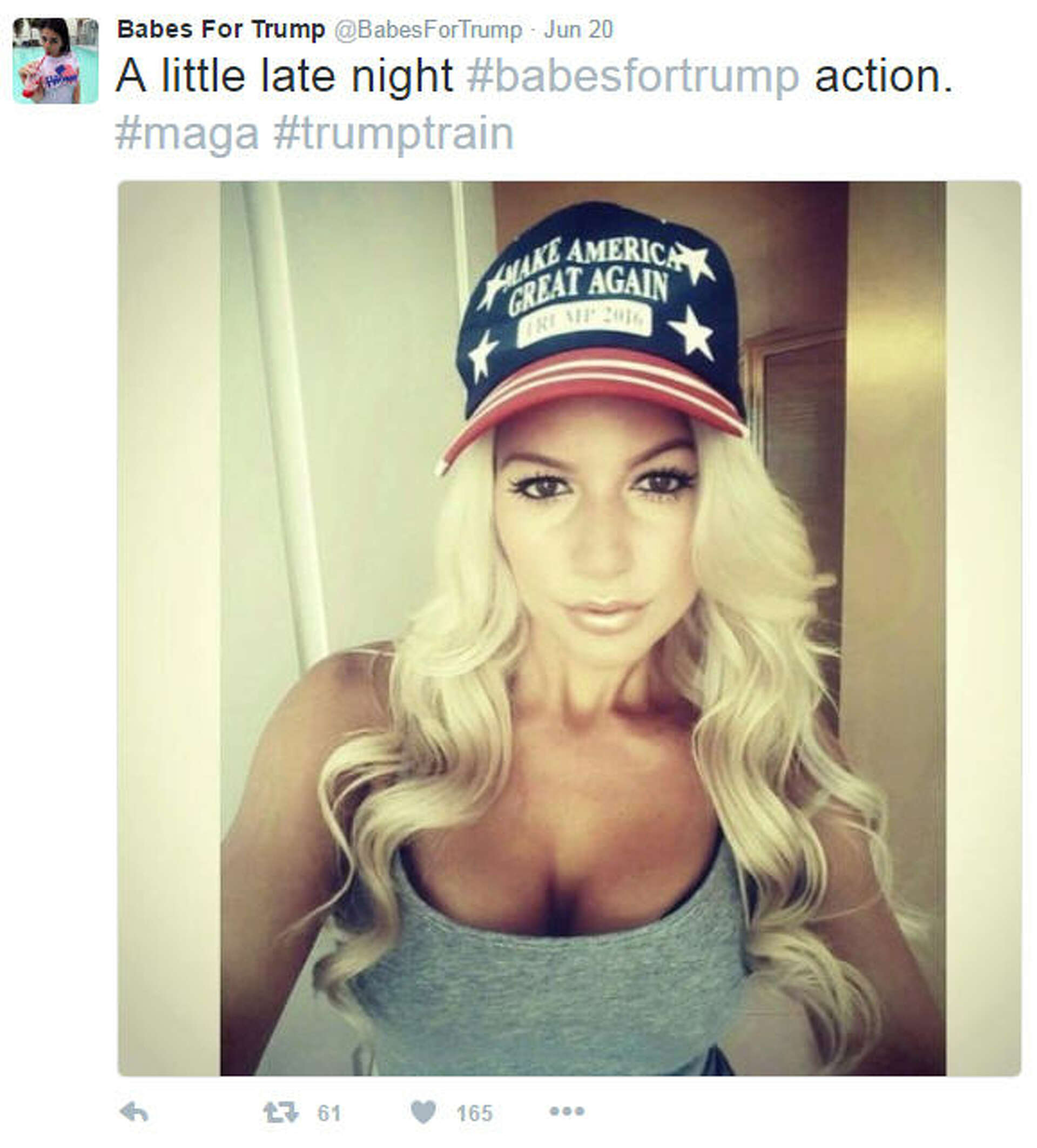 Women show skin, support for Donald Trump with hashtag