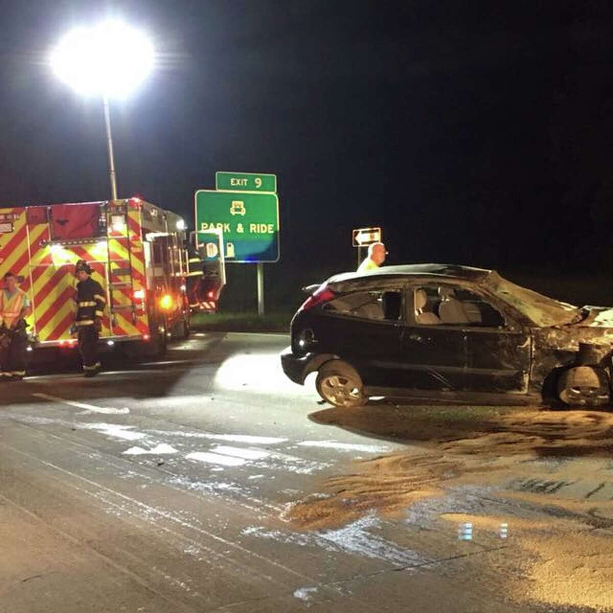 Firefighters respond to Route 25 accident
