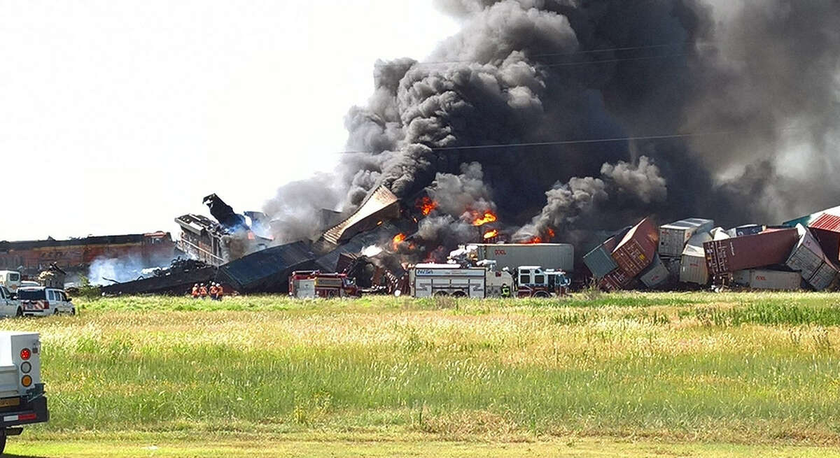 Largescale train derailment reported just outside of Amarillo