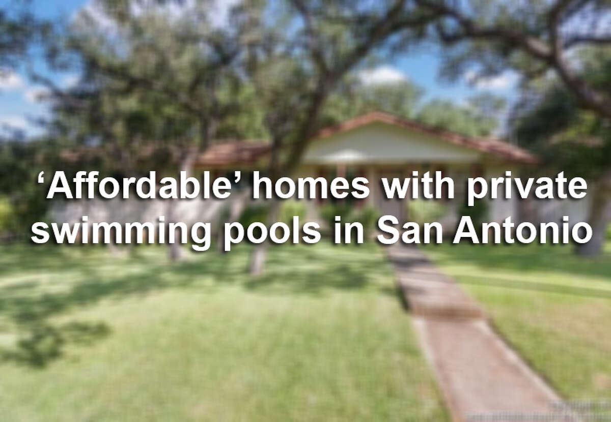 Scroll the slideshow for 10 San Antonio homes priced in the $200,000 range with backyard swimming pools.