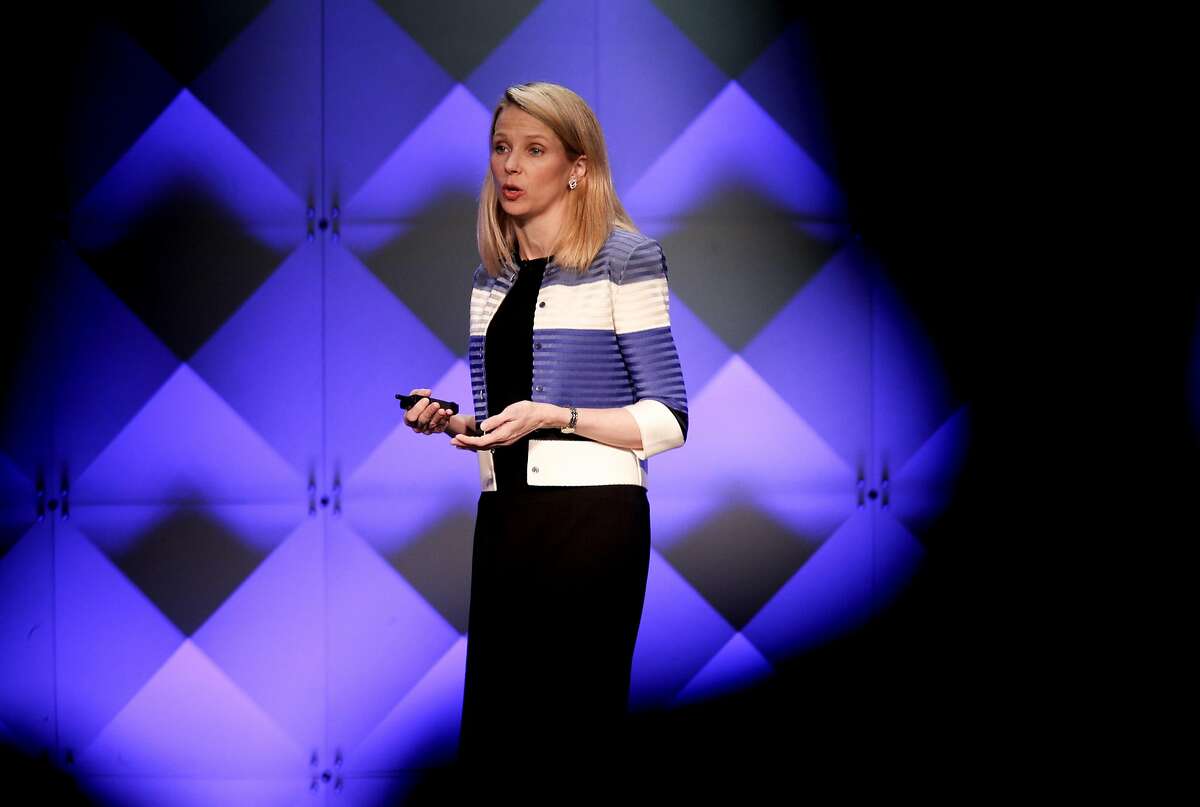 Yahoo CEO Marissa Mayer during the the Yahoo Mobile Device Conference at the Masonic Center on Thurs. February 18, 2016, in San Francisco, California.