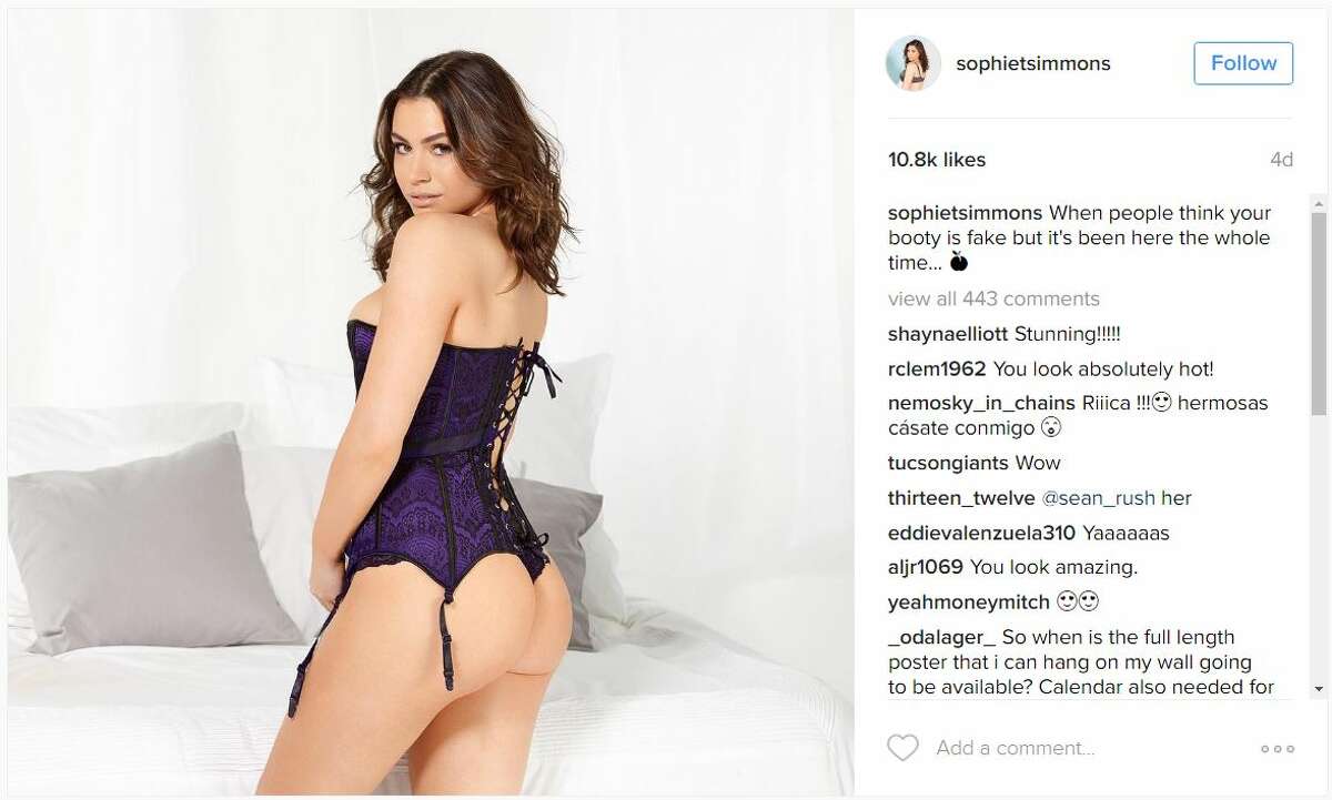 Sophie Tweed-Simmons is making waves on Instagram with her photos in skimpy clothing.