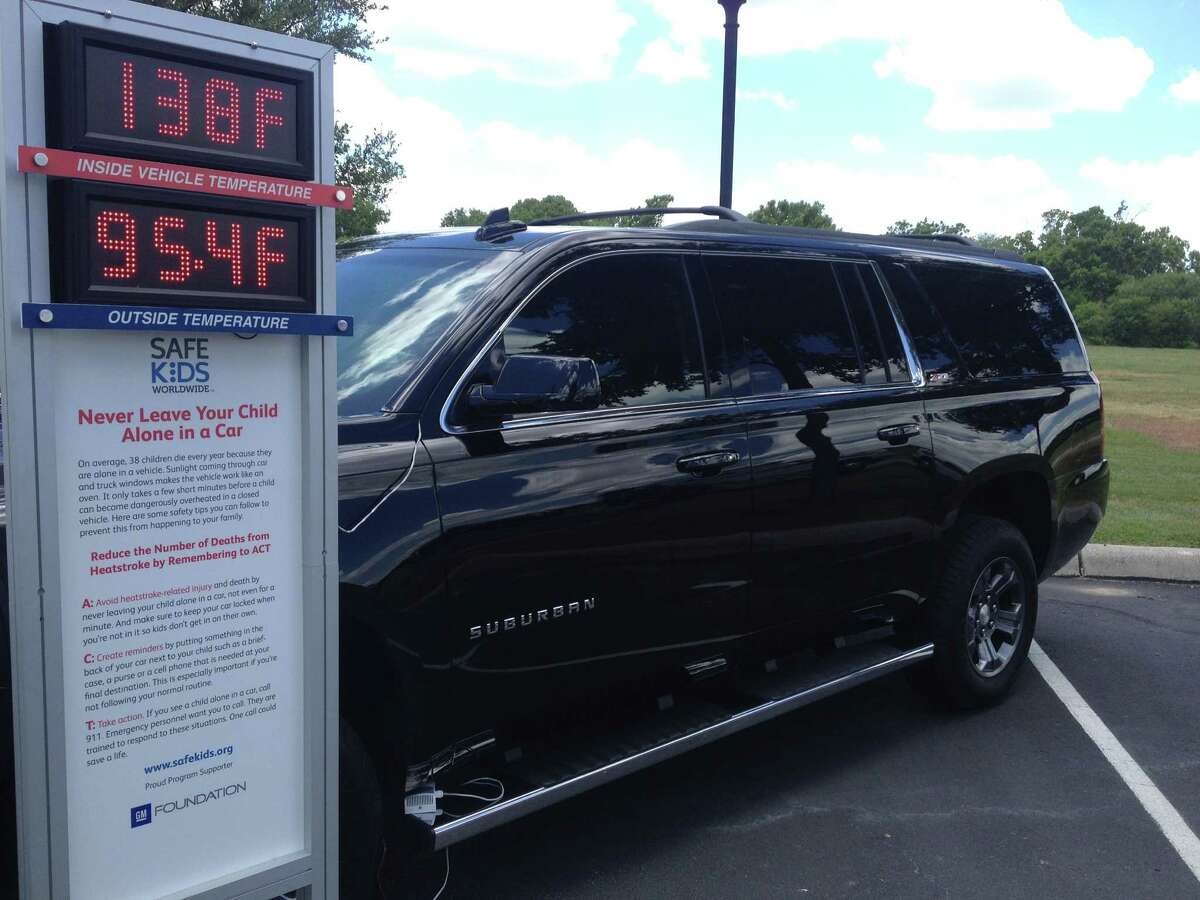 A Chevrolet Suburban roasted on Wednesday as it sat in the 95 degree weather. The inside of the car steadily rose up to 138 degrees in under 30 minutes — a child left inside would be permanently harmed.