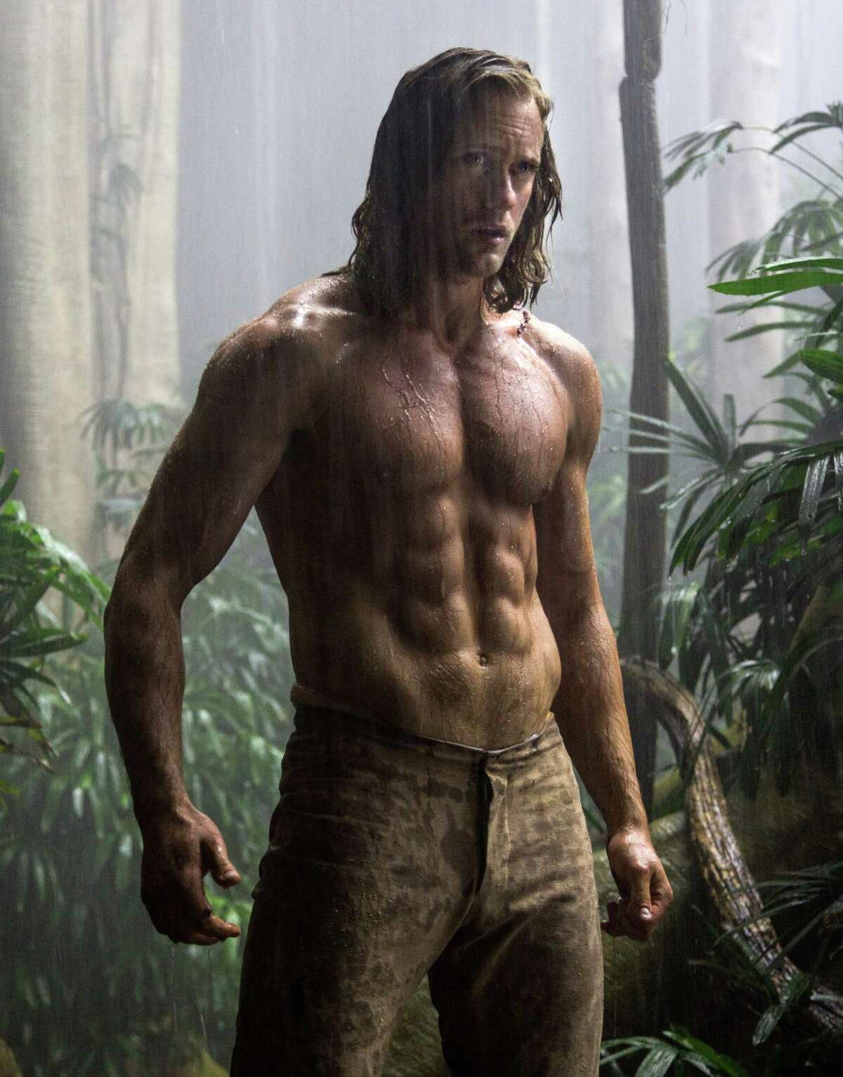 This image released by Warner Bros. Entertainment shows Alexander Skarsgard from "The Legend of Tarzan." (Jonathan Olley/Warner Bros. Entertainment via AP)