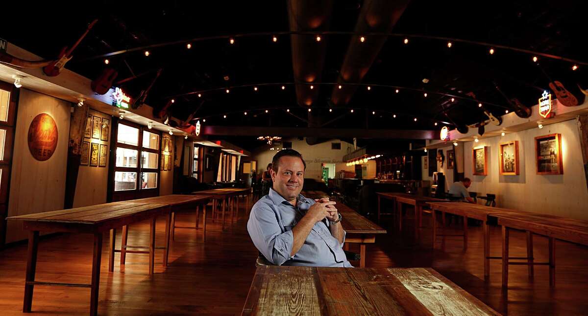 Goode Co. CEO Levi Goode poses for a portrait at Goode Co. Armadillo Palace. The popular restaruant/bar/music venue is holding a party July 2 to celebrate its expansion that includes a new bar, dance hall and patio.