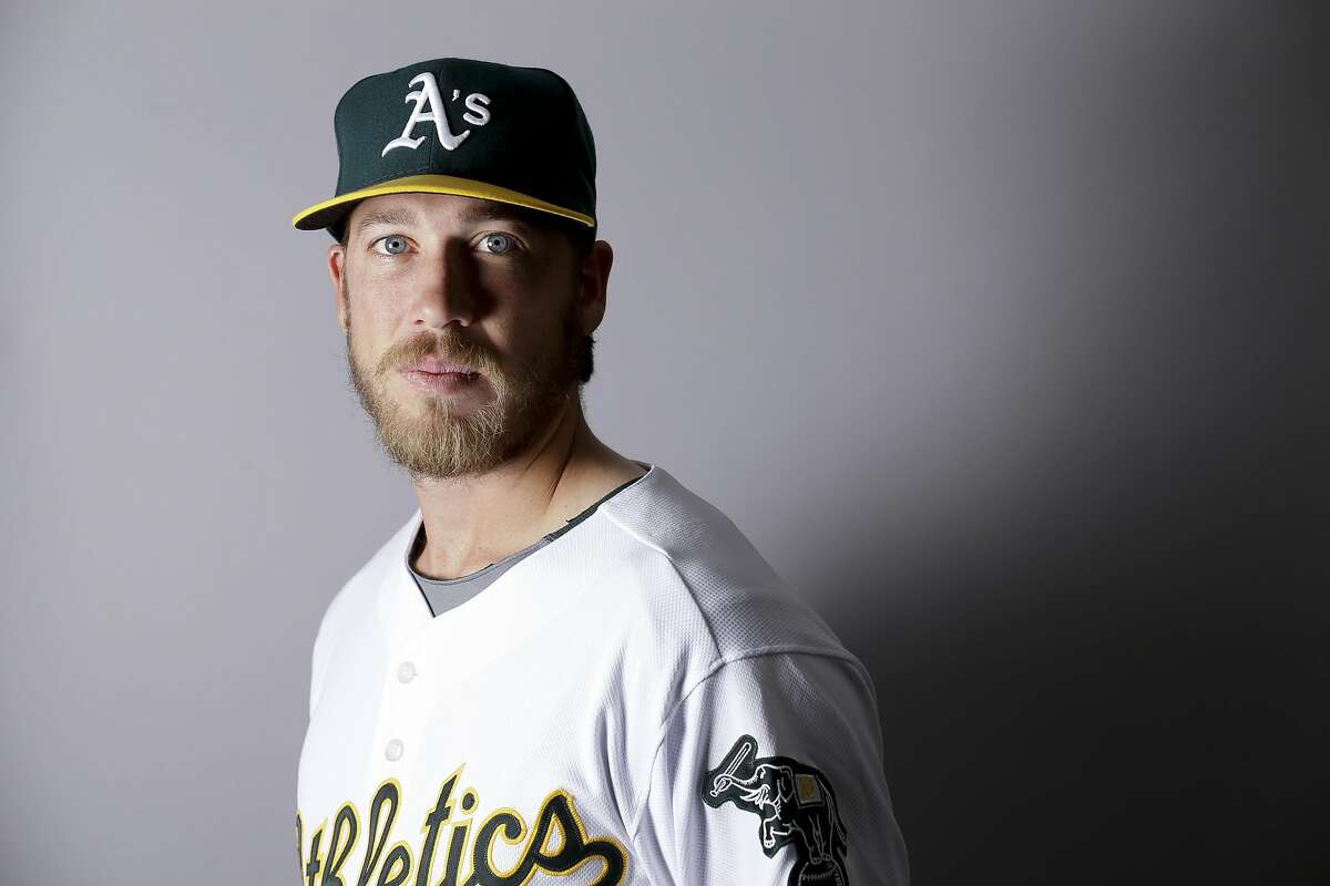 This is a 2016 photo of Patrick Schuster of the Oakland Athletics baseball team. This image reflects the Oakland Athletics active roster as of Monday, Feb. 29, 2016, when this image was taken. (AP Photo/Chris Carlson)