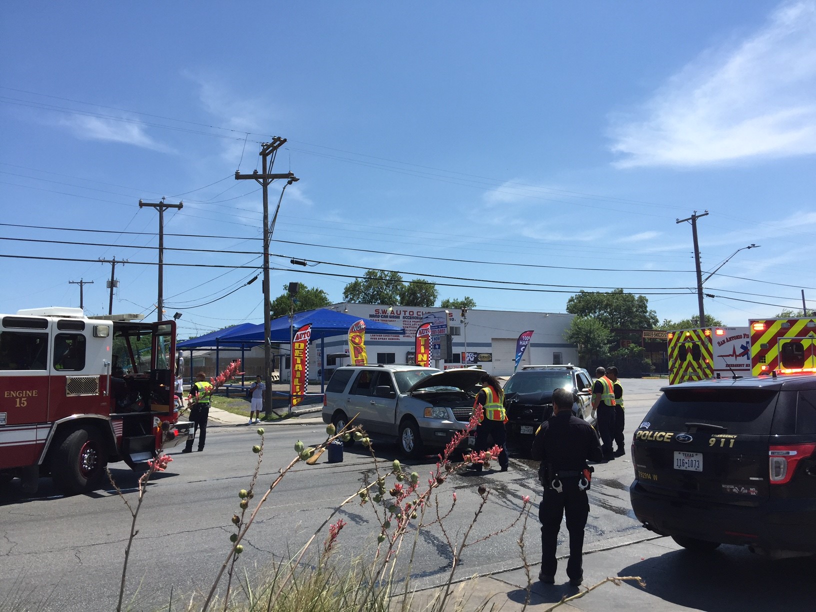 Officer-involved car accident shuts down parts of Culebra on West Side