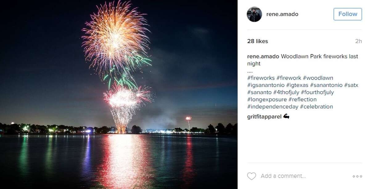 "Woodlawn Park fireworks last night," @rene.amado. 