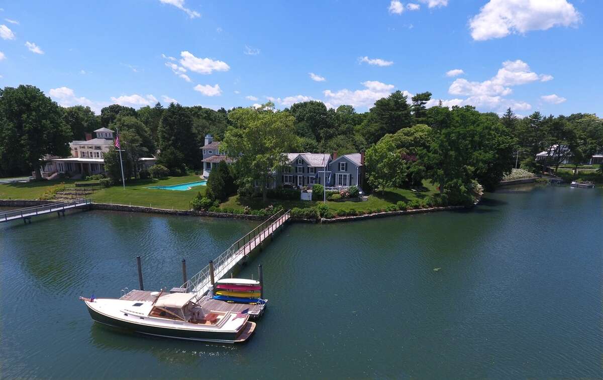 71 Five Mile River Rd, Darien, CT 06820 4 beds 5 baths Features: Sited on the Five mile River, 270-Degree water views, originally a 1700'S farmhouse and fully rebuilt in 2008, pool, 100' pier and deep water dock, private guest suite View full listing on Zillow