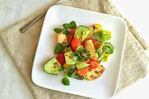 Recipe: Charred Cucumber Salad With Compressed Nectarine,...