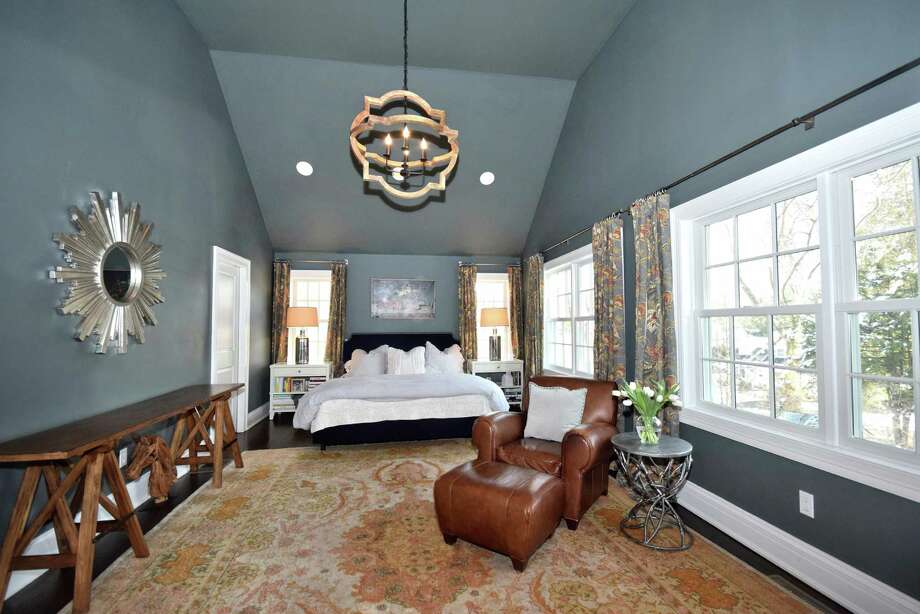 Expanded Renovated Cape In New Canaan News A Wonderful First Floor Master Suite Features Cathedral Ceilings With Recessed Lighting