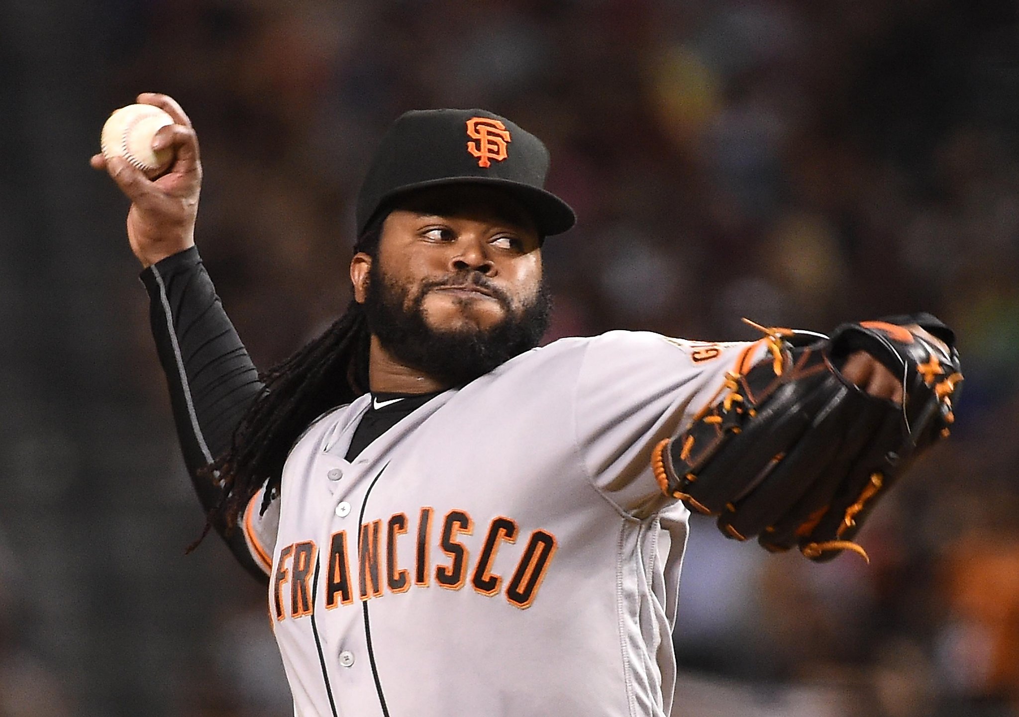 San Francisco Giants stars Johnny Cueto, Buster Posey, and Madison