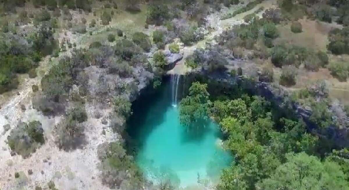 Mike Holp, of Holp Photography, flew a drone over Hamilton Pool capturing photos of a legendary swimming hole.