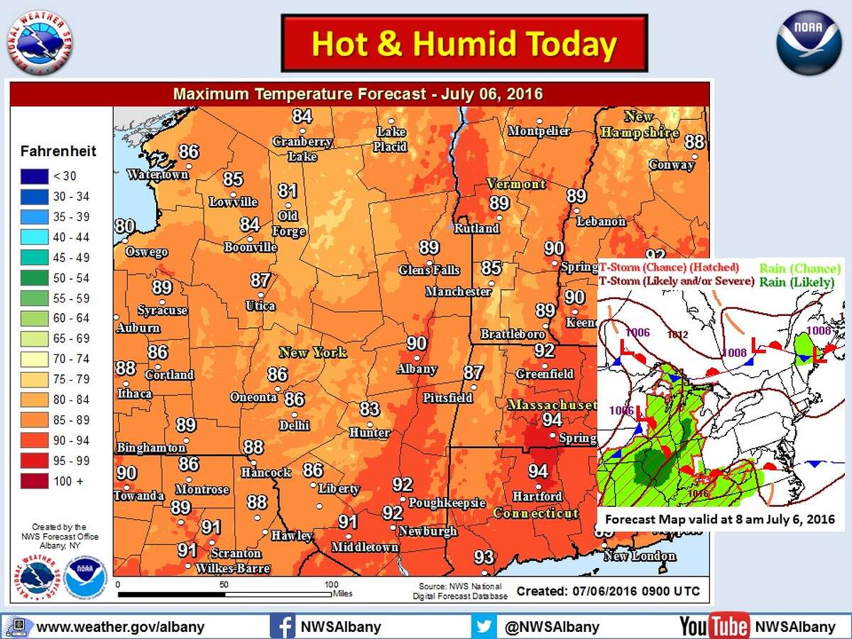 Big warmup for Albany area on Wednesday
