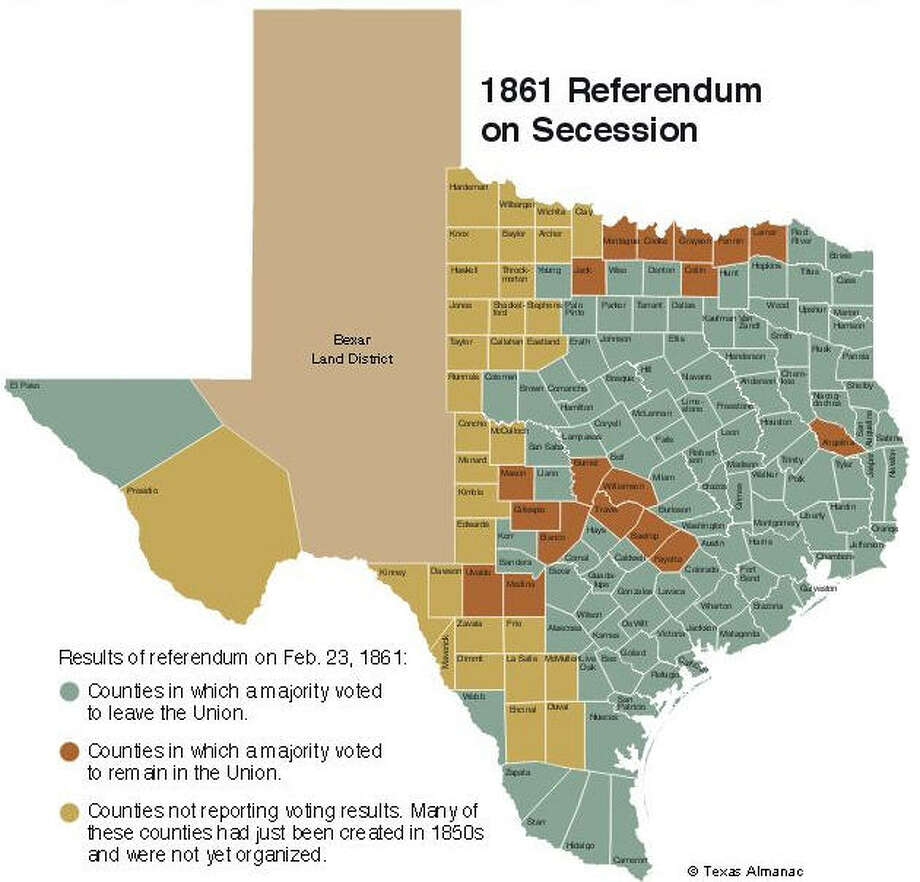 Hipster Texit: These Texas counties voted for secession in 1861 before ...